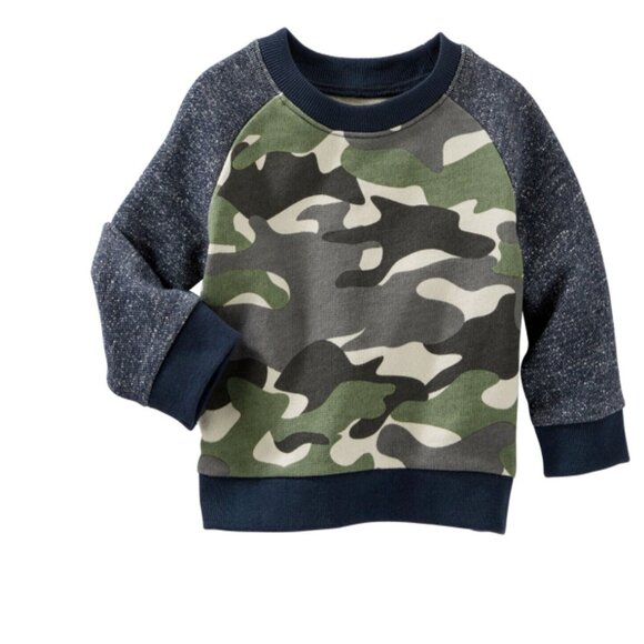 NWT Oshkosh Bgosh Cardigan Sweater for Toddler Baby Boys French Terry 12… - Picture 1 of 5